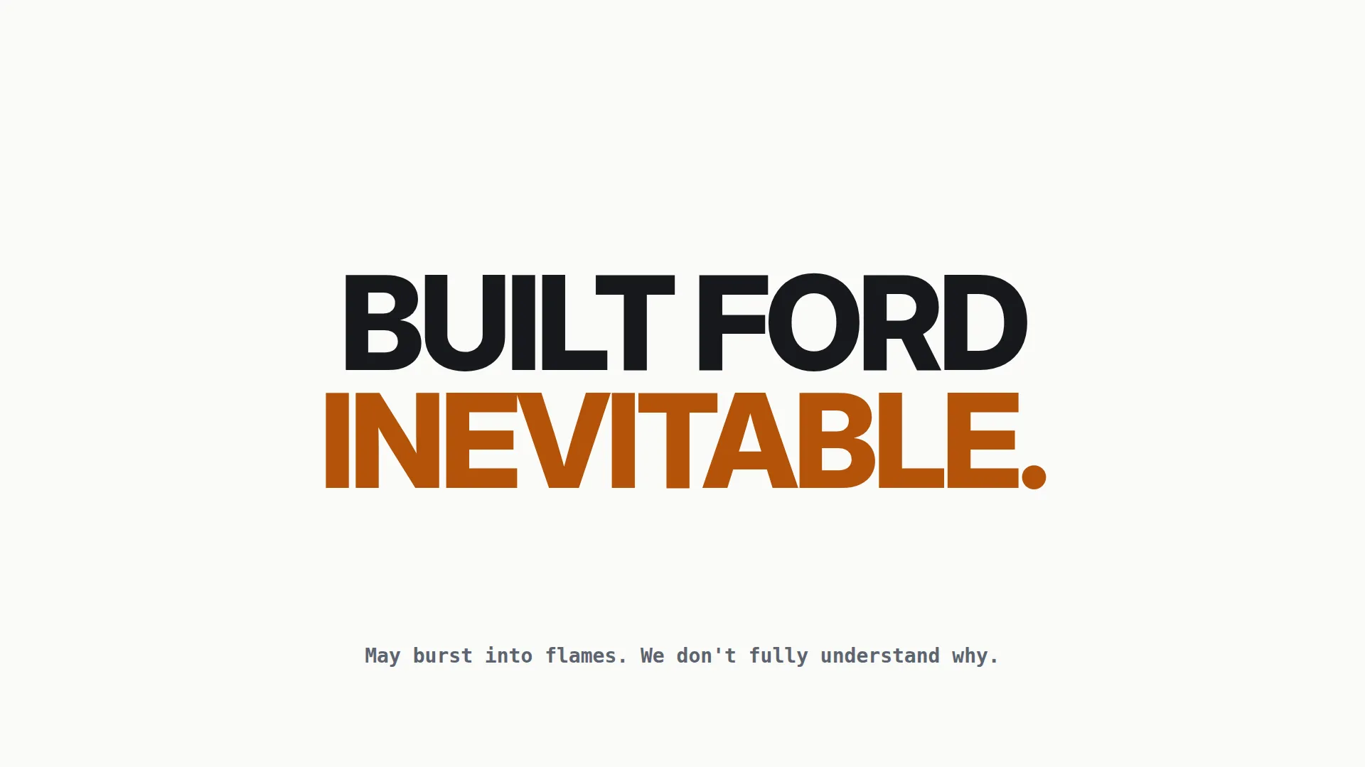 Built Ford Inevitable